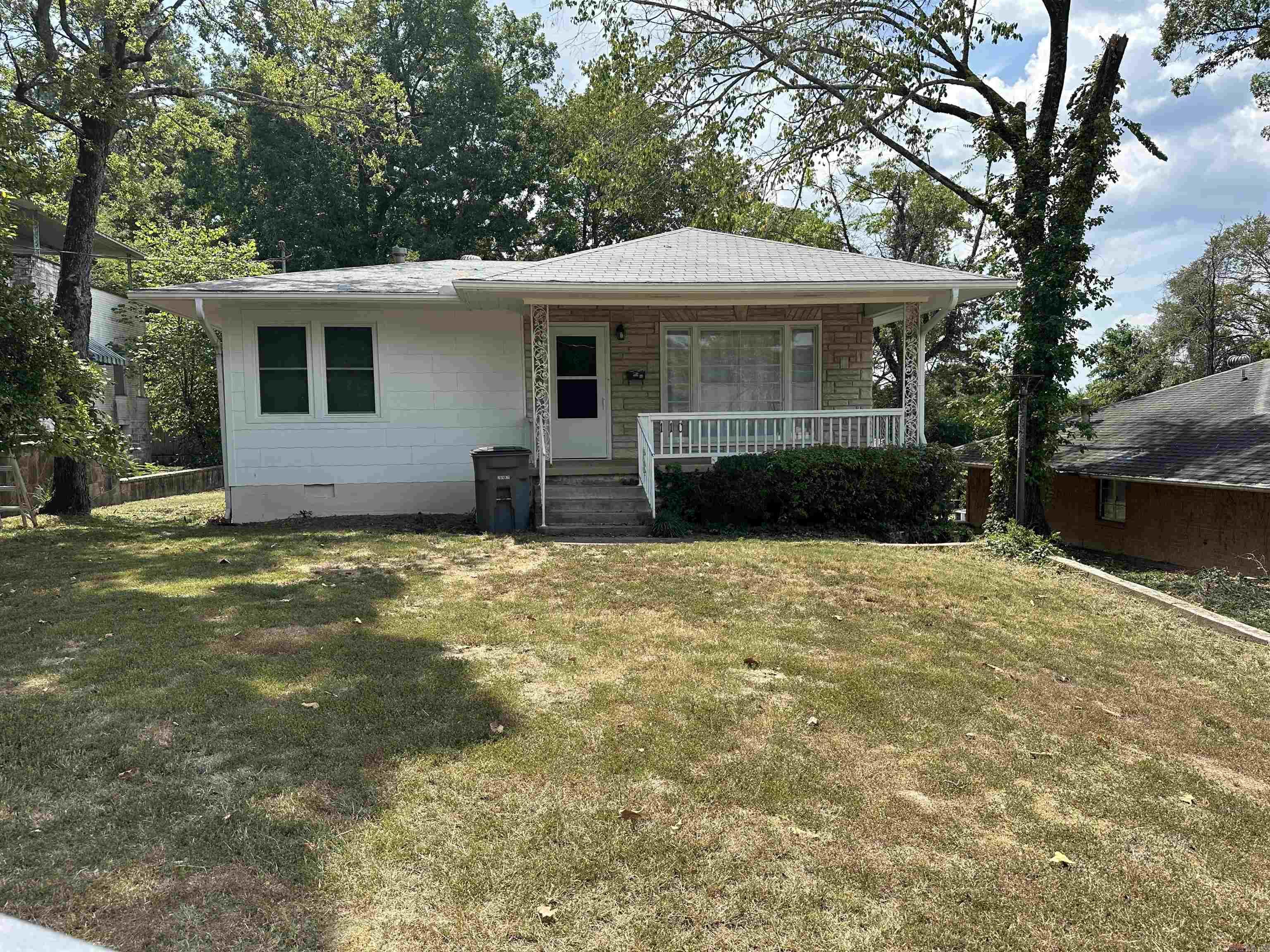 2-1 close to downtown with a partial view, itās in the first subdivision in Hot Springs. Hill Wheatleyās house is across street. Only a handful of homes in the middle of town have a view of downtown this is one of them. Good street. Good bones. Updated and turn key. It will have a new roof before the sell. Stainless appliances, hardwood and tile flooring, marble countertops, bonus basement with heat and air. I lived there for years I love the home I hate to sell it but I live in Texas and itās hard to manage it from here. One of the best 2-1s in the middle of town in my opinion. Everyone who I rent it to loves it. Very cute place.