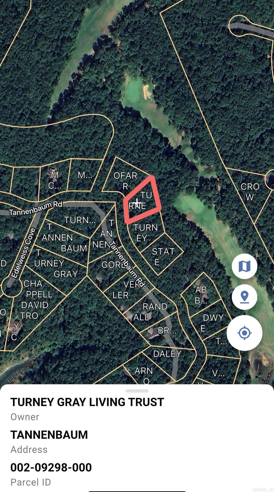 Golf Course frontage on the backside of Lot 123 in Tannenbaum Subdivision. Annual dues only $500 per year & you have access to the TPOA Park with Picnic Pavilion, outdoor stone fireplace, grills, Pickle Ball Court, & Tennis Courts. Tannenbaum Golf Course is also close by (dues do not cover playing the course)