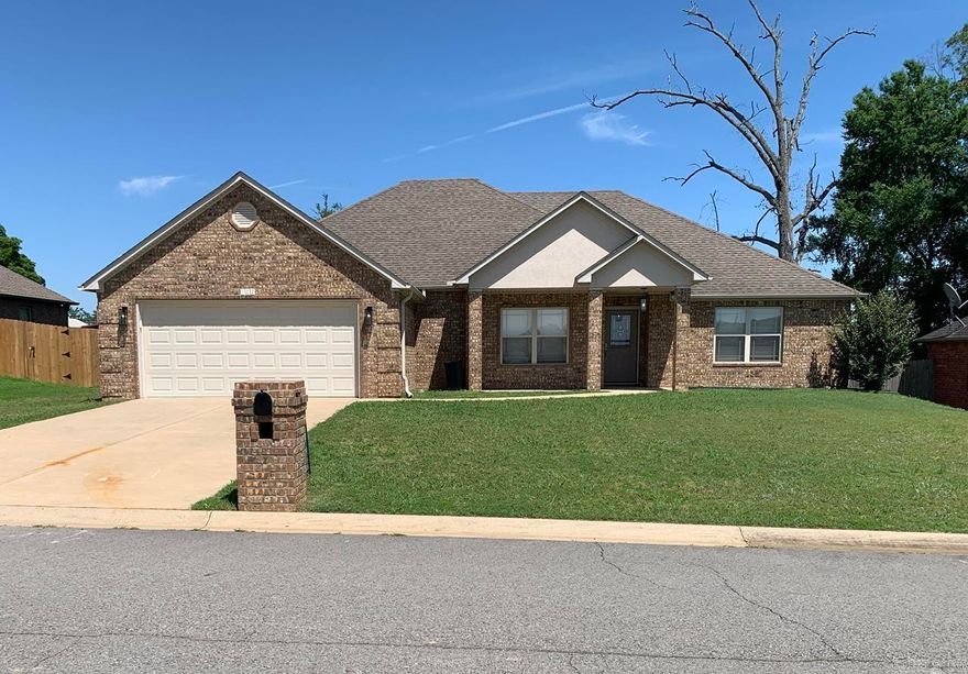 A beautifully renovated masterpiece that's move-in ready! Gorgeous kitchen with granite countertops, lots of cabinetry, a double pantry, and subway tile backsplash. Appliances to come! The living area features a gas log fireplace, elegant archways, and beautiful luxury vinyl plank flooring. Thoughtful layout with a split bedroom floor plan creates a private primary suite with 3 guest bedrooms on the other side. Three bathrooms provide convenience. The primary bath showcases dual sinks, a tile shower with glass door, and a soaking tub. All new light fixtures, all new windows, new gas heat, 2 inch blinds in all rooms, and all new ceiling fans. The backyard is surrounded by a wood privacy fence.  Call your favorite Realtor today to see this beauty and make it yours!