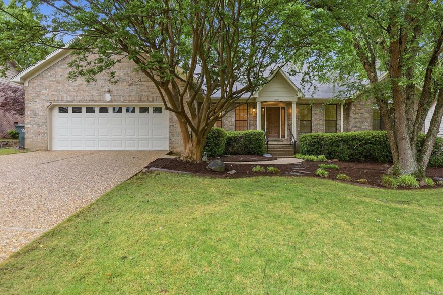 Welcome to 14001 Longtree Drive in Longlea Manor — a one-level West Little Rock home with the space, layout, and location buyers are always hoping to find. Zoned for highly desirable Don Roberts Elementary and the brand-new West Little Rock High School, this 4 bedroom, 2.5 bath home offers 2,588 sq ft, fresh interior paint, new carpet, and a comfortable floor plan that lives beautifully day to day. The formal dining room sits just off the entry, while the spacious living room features vaulted ceilings, skylights, hardwood floors, built-ins, and a fireplace that anchors the space. The kitchen offers granite countertops, stainless appliances, abundant cabinetry, a breakfast bar, and an adjoining dining area overlooking the backyard. The primary suite is generously sized with a tray ceiling, double vanity, soaking tub, and walk-in shower. One secondary bedroom includes a wall of built-ins and a gorgeous arched window, making it ideal for an office, library, or flex space. Outside, enjoy a brand-new deck overlooking the level, fenced backyard with mature trees and established landscaping. Conveniently located in West Little Rock close to schools, shopping, dining, and every amenities!