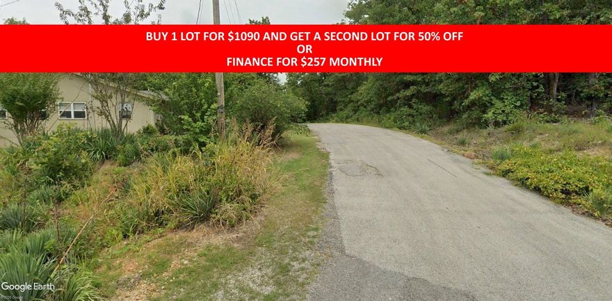 Buy one lot and get 50% off an additional lot! Part of a set of adjoining lots available. Owner-finance for easy terms. Cash buyers can pay by debit or credit card as well. Nice lot to develop or hold for future value. Public water and electric are available to run to property and will need septic. Owner/agent. No mobiles allowed. 300-2500 minimum build size on any other type of home, depending on subdivision. Finance is 5 months at $257 and closing costs are included. Lots marked with red banner are part of promotion. No limit on lots. Buyer responsible for any/all taxes and lots sold "as-is". Quit claim deed conveys. Parcel ID# 135-11483-000