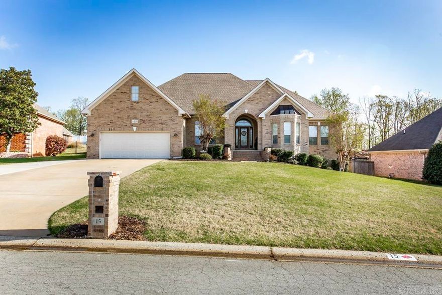 Welcome to this gorgeous home located in Greystone.  Split floor plan, large primary bedroom, huge primary bathroom with spa like tub, double vanities, walk in shower.  In the kitchen you will find quartz counter tops, island, new refrigerator (conveys), new gas cook top, undercounted lighting, roll out shelves, double electric ovens.  Roof was replaced in 2016, 17 SEER HVAC in 2017, water heater 2021, both bathrooms remodeled in 2018, New garage door 2024, Covered back patio for entertaining, composite deck material for long life and great looks.  Big storage area underneath the home with 17x38 concrete floor area and over head door.  Wrought iron fencing and extra parking pad out front.  Call today for more details.