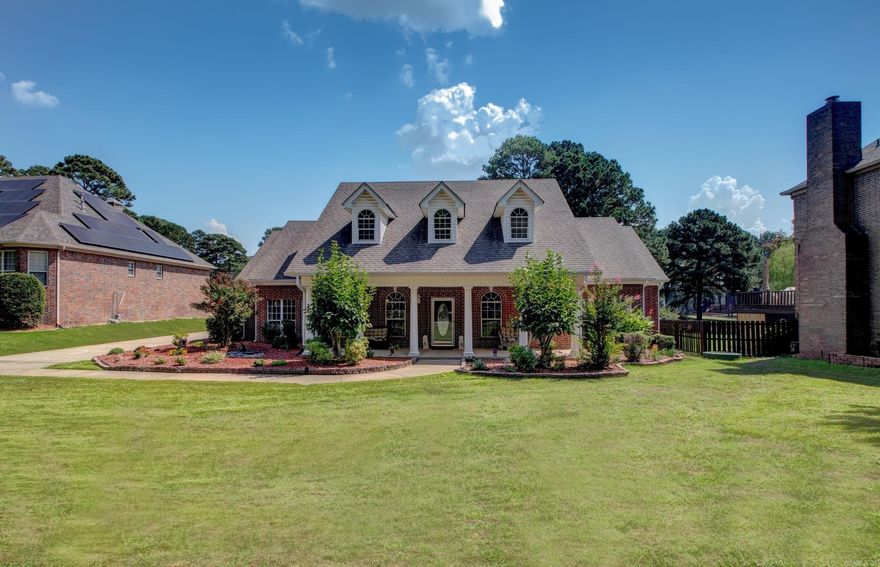 Gorgeous Home in the Lawrence Addition of Maumelle, nestled on the 7th hole of the Maumelle Country Club Golf Course — a dream location for golfers and those who appreciate scenic views! This 4 BR, 5 BA retreat offers an abundance of natural light & luxurious touches throughout. Energy-efficient & smart: solar panels drive monthly power bills down to just $1–$13, with a ~$80 annual rebate. The home also features 3 water heaters (all younger than 4 yrs) and 2 central air units (under 6 yrs), ensuring comfort & reliability. The main-level primary suite is a true oasis, with a large walk-in closet, separate walk-in shower & a jet-propelled tub for relaxing. Upstairs, 3 additional generous bedrooms include one with an en-suite & 2 that share a Jack-and-Jill bathroom — ideal for family or guests. Practical upgrades round out the home: central vacuum system makes cleaning effortless & a sprinkler system (on a timer) keeps the lush half-acre lot looking pristine. A cozy natural gas fireplace adds warmth & charm to the living space. Conveniently located near shopping & retail, this property blends refined living with practical access. ***AGENTS SEE AGENT REMARKS REGARDING SOLAR PANELS***