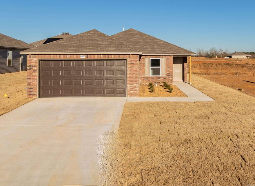The new Bridgeport plan - one to tour! This 4-bedroom home has a generously sized Living Room, eat-in Kitchen, and Master Closet! Bedrooms 2, 3 & 4 are gathered in the front of the home, and the Master Bedroom is set to the rear of the home for more privacy.  Thoughtful upgrades included in this home: soaker tub/shower combo in Master Bath, plumbing faucet upgrade 2, gas furnace upgrade, door bell, flush laminate bar top in Kitchen, Luxury Vinyl Plank flooring in wet areas and Living Room and adjacent hallways, Cheyenne style interior doors, baseboards level 2, 25in. wide attic stairs, LED disk lights in Kitchen and Living Room, full sod, microwave hood in Kitchen, smooth top range.   THIS HOME IS SCHEDULED TO BE COMPLETE IN EARLY FEBRUARY.