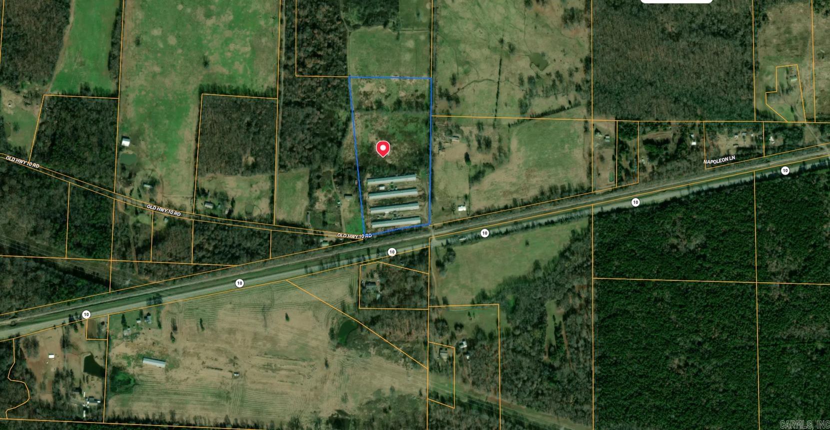 17.9 acres in between casa and ola Has four collapsed chicken houses on the property. Will need some clean up Seller will finance this property