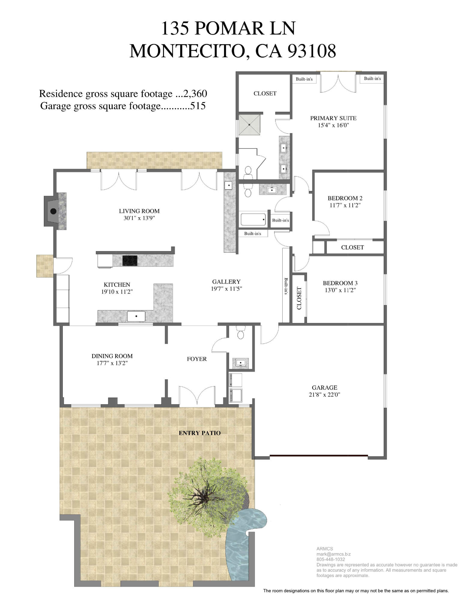Montecito, California 93108, United States, 3 Bedrooms Bedrooms, ,3 BathroomsBathrooms,Residential,Pending,11425