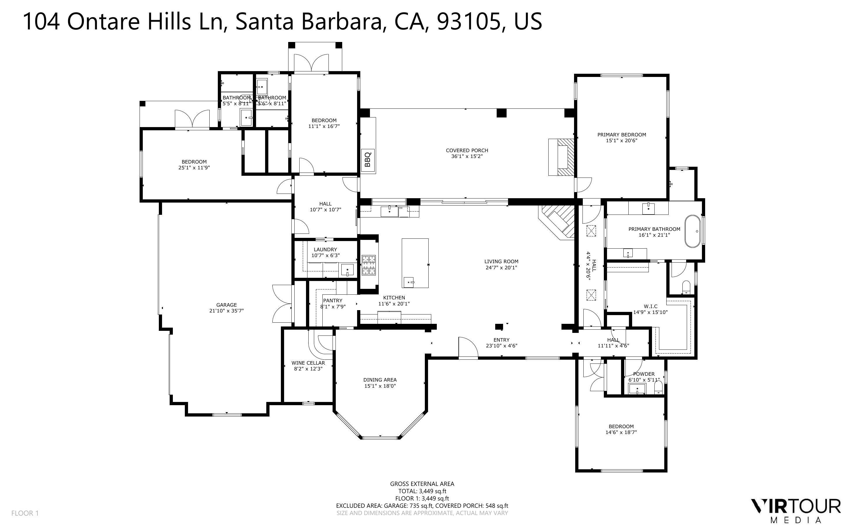 Santa Barbara, California 93105, United States, 4 Bedrooms Bedrooms, ,4 BathroomsBathrooms,Residential,Pending,21861