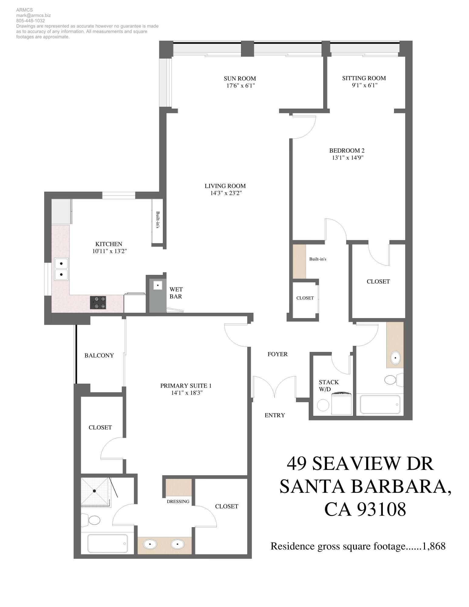 Montecito, California 93108, United States, 2 Bedrooms Bedrooms, ,2 BathroomsBathrooms,Residential,Active,237960