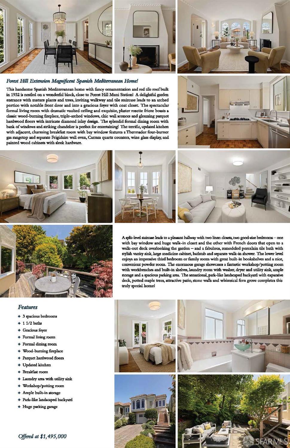 San Francisco, California 94127, United States, 3 Bedrooms Bedrooms, ,2 BathroomsBathrooms,Residential,Active,154624