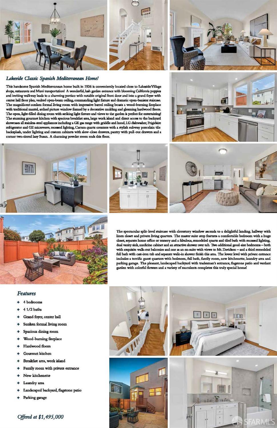 San Francisco, California 94132, United States, 4 Bedrooms Bedrooms, ,5 BathroomsBathrooms,Residential,Pending,130698