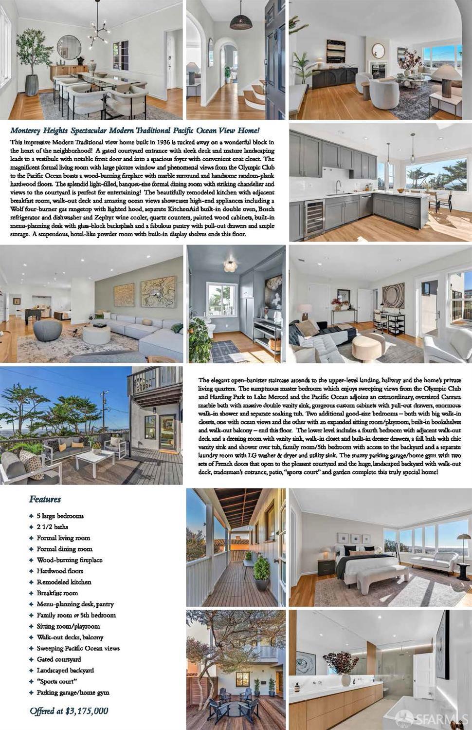 San Francisco, California 94127, United States, 5 Bedrooms Bedrooms, ,3 BathroomsBathrooms,Residential,Pending,236021