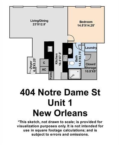 New Orleans, Louisiana 70130, United States, 1 Bedroom Bedrooms, ,1 BathroomBathrooms,Residential,Active,221908