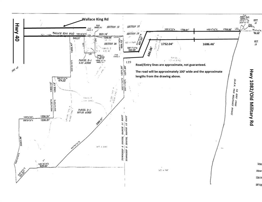 227.5 Acres OLD MILITARY (HWY 1082) Road