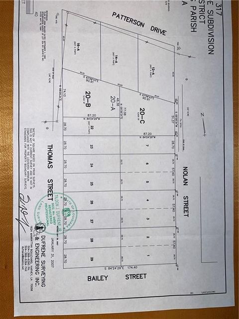 THOMAS, BAILEY, NOLAN Street New Orleans LA 70131