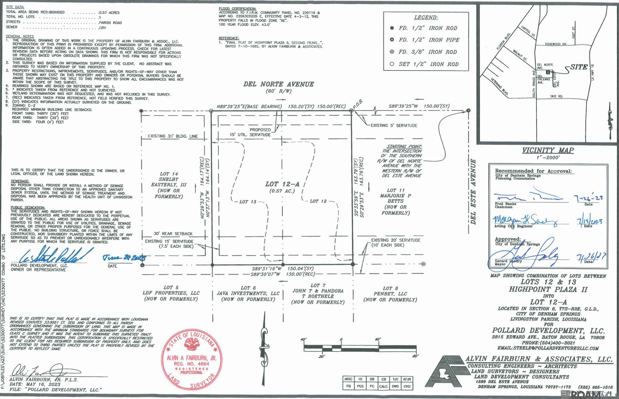 Lot 12A/12B Del Norte Ave, Denham Springs, Louisiana image 2