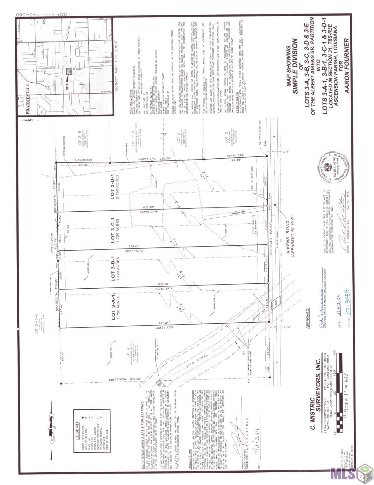 Lot 3-A-1 Aikens Rd, Prairieville, Louisiana image 1