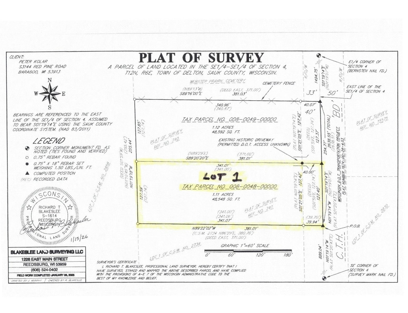 Photo 1 of 9 — 008-0048-00000 County Road BD (Lot 1), Baraboo, WI 53913