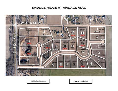 Vacant Land For Sale - LOT 7 BLK 3 Saddle Ridge At Andale Rd<br/> Andale, KS 67001