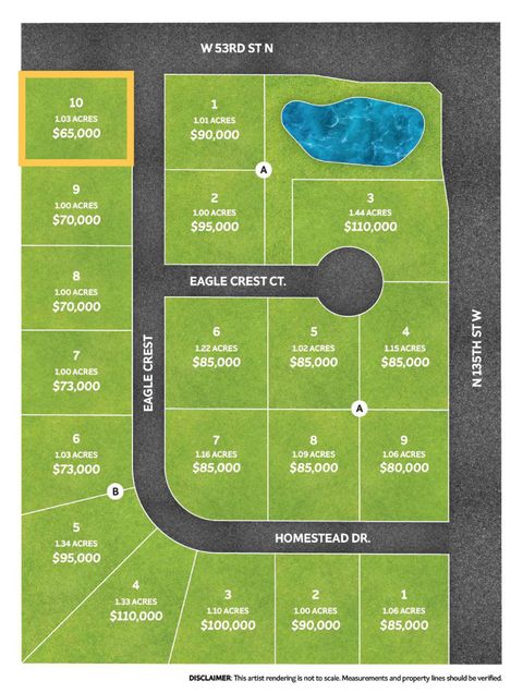 Vacant Land For Sale - 5279 N Eagle Crest<br/> Colwich, KS 67030