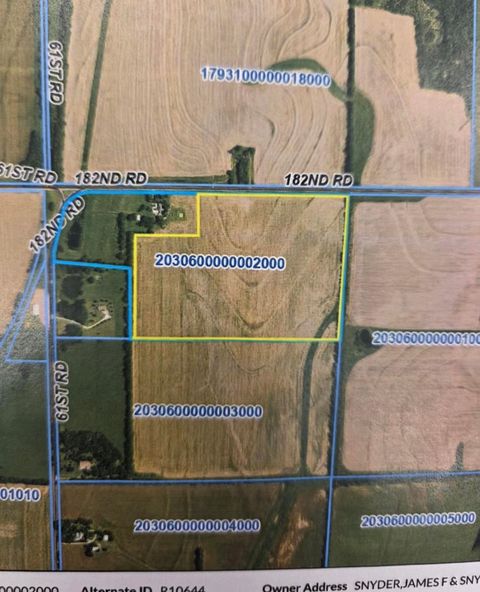 Vacant Land For Sale - 000 182nd Rd<br/> Cowley County, Winfield, KS 67156