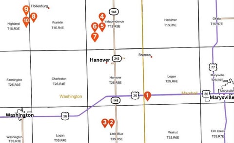 Vacant Land For Sale - 00000 1st Road<br/> Hanover, KS 66945
