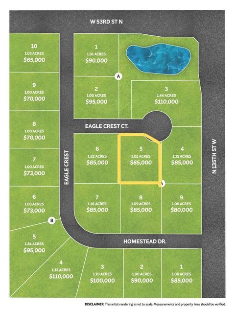 Vacant Land For Sale - 1234 W Eagle Crest Ct<br/> Sedgwick County, Colwich, KS 67030