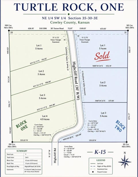 Vacant Land For Sale - 000 Highcliff<br/> Cowley County, Udall, KS 67146