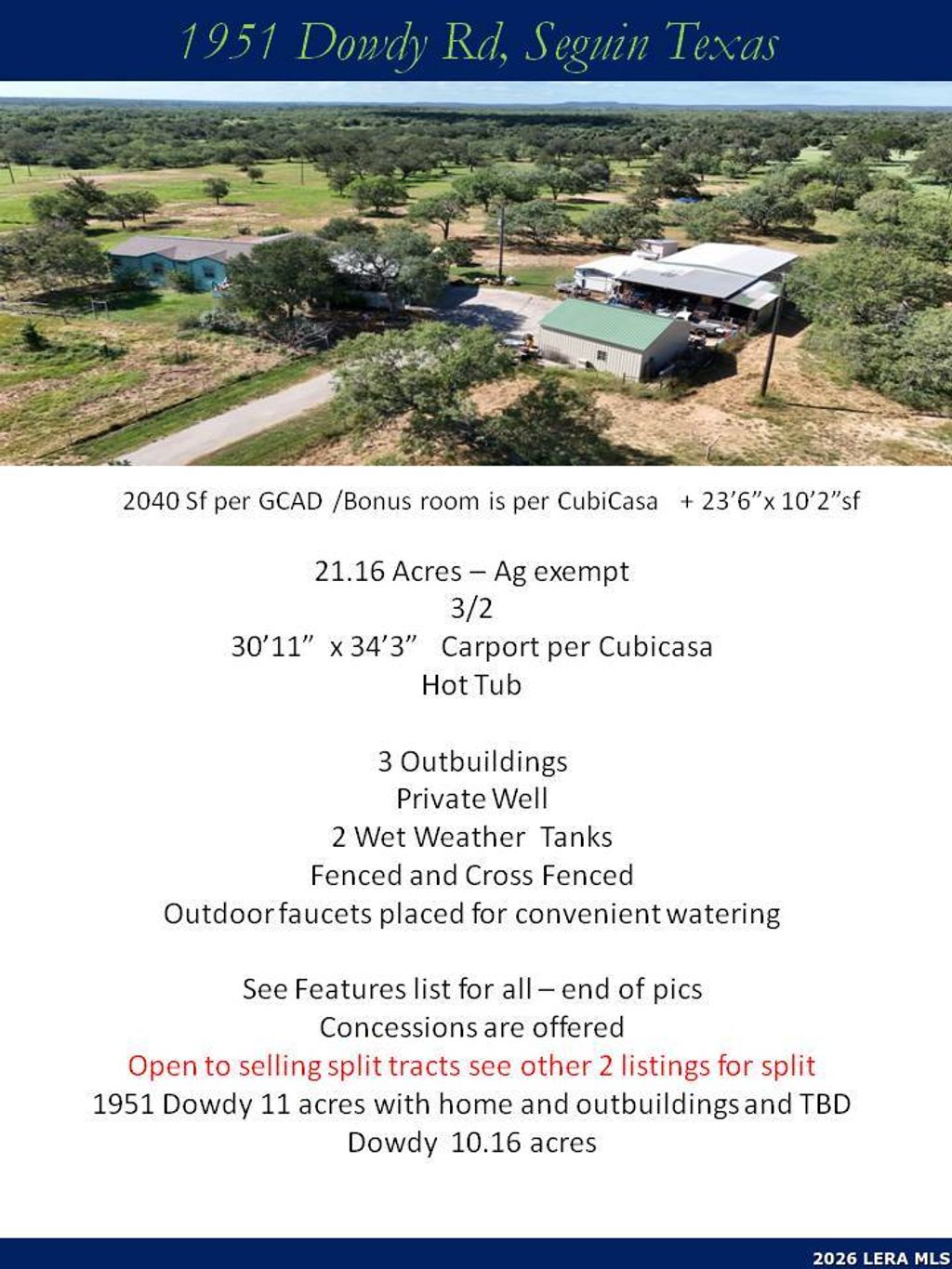 Photo of 1951 Dowdy Rd, Seguin, TX 78155 (MLS # 1933176)