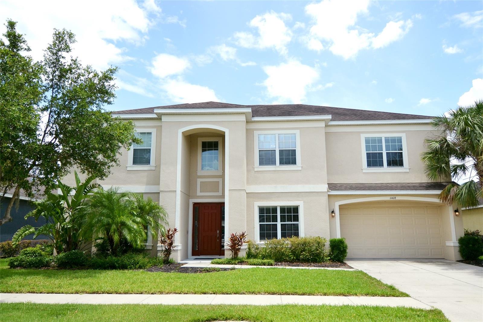 This stunning 6-bed, 3.5-bath, 3-car garage home offers over 4,200 sq ft of stylish living in one of the area’s top communities. Enjoy a grand 2-story foyer, open-concept great room with oversized sliders, and a screened lanai overlooking a spacious fully fenced backyard. The gourmet kitchen features granite countertops, cherry wood cabinets, double ovens, and a cozy breakfast nook. The first-floor primary suite
offers lanai access, 2 walk-in closets, and a spa-like bath with garden tub and glass shower. Upstairs includes 5 beds, 2 full baths, a large loft, home theater room and bonus room. Fresh paint, new carpet, and updated landscaping in May 2024 make it move-in ready! Channing Park offers a resort-style pool, playground, skate park, and more. Top-rated schools and easy access to I-75, I-4, and the Crosstown. Schedule your private tour today. Owner is licensed RE Agent.