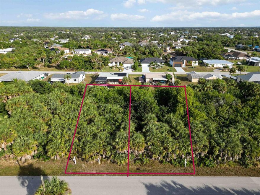 Discover an excellent opportunity to own two adjacent inland vacant parcels of land located amongst many canal front homes in a highly desirable area of Port Charlotte. These lots offer the rare chance to enjoy nearly a half-acre to build the custom home you’ve always envisioned. Public utilities are available and there are no HOA or CDD Fees. This location provides the tranquil Florida lifestyle buyers seek. Enjoy easy access to the Myakka River, Peace River, Charlotte Harbor, Port Charlotte Beach Park, historic downtown Punta Gorda and US-41, placing world-class fishing, boating, waterfront dining, and endless shopping options just moments away. Whether you’re planning your future dream home or looking to expand your investment portfolio, this is the perfect time to secure these well-located parcels while prices remain affordable. Don’t miss out on this exceptional opportunity!