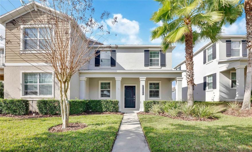 Completely updated end-unit townhome located in the highly sought-after Storey Grove community of Horizon West in Winter Garden. This 3-bedroom, 2.5-bath home offers an open-concept layout filled with natural light and stylish upgrades throughout. The kitchen features 42-inch upper cabinets, decorative lighting, crown molding, ceiling fans, and upgraded kitchen and bathroom fixtures. The first floor showcases ceramic tile flooring, while the second floor features luxury vinyl plank—no carpet anywhere in the home. Designer details add a custom feel, including a shiplap accent wall in the downstairs half bath, herringbone tile backsplash in the owner’s bathroom, and a board-and-batten feature wall in the owner’s suite. The spacious private patio includes staggered brick pavers, a vinyl privacy fence, and direct access to the detached two-car garage. Storey Grove residents enjoy a clubhouse, resort-style pool, fitness center, playgrounds, dog parks, and walking trails. Move-in ready and conveniently located near shopping, dining, and major roadways within Horizon West and Winter Garden.