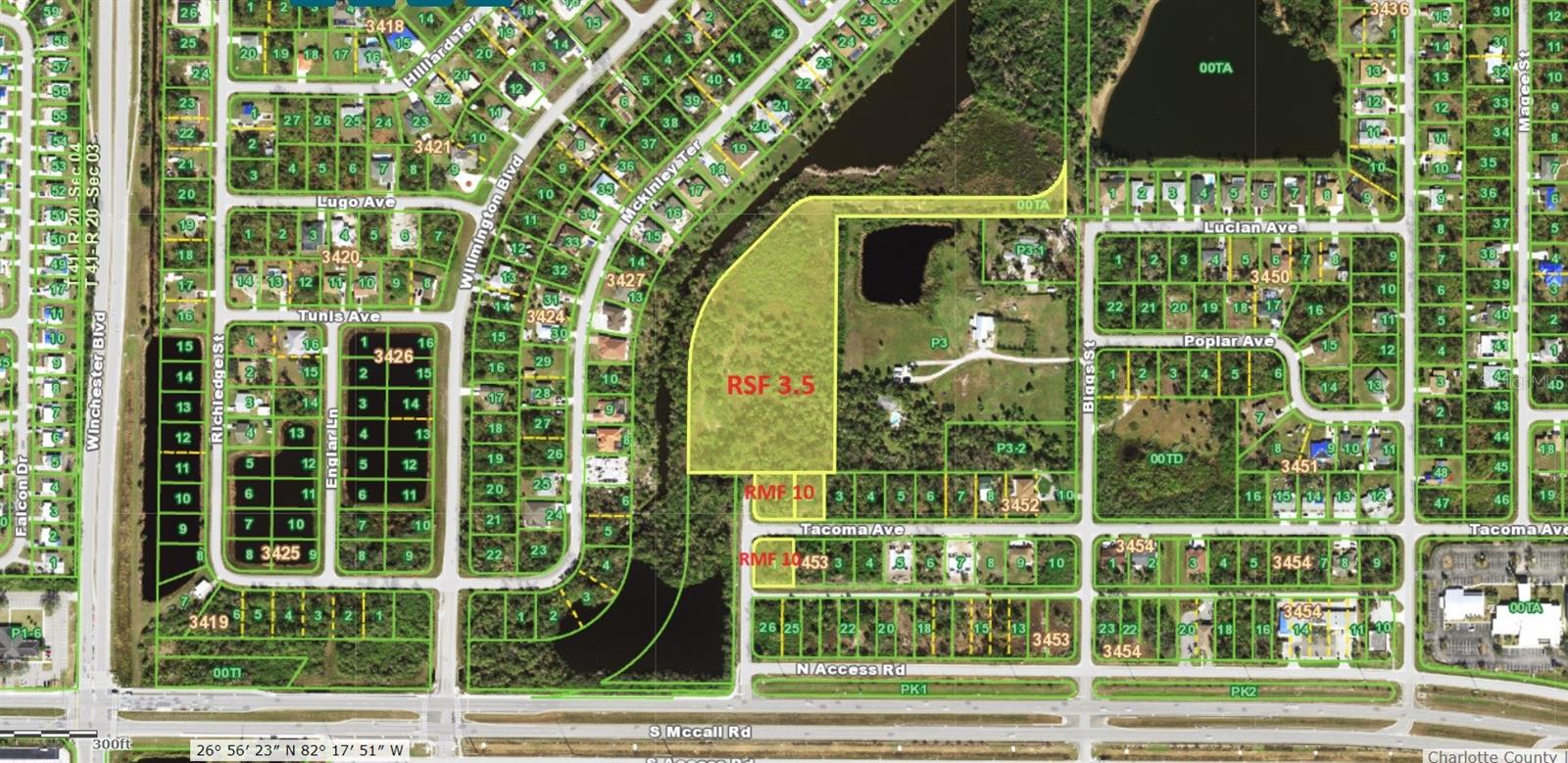 Owner financing available. Beautiful 6+ acres zoned RSF3.5 and RMF-10 on Oyster Creek with creek view and access. Property sale includes three RMF10 multi-family lots. All lots must be sold together. Seller will not sell lots separately. Quiet area with quick access to Winchester and 776. Sign indicates all parcels included in price. 5.97 acres zoned RSF3.5, 3 lots zoned RMF10. Buyer to verify wetlands, scrub jays and lot dimensions. Great opportunity to build a family compound on the creek with views and access as well as income producing rentals on the multi-family lots. See listings A4591288, A4591289 and A4591294 included in sale.