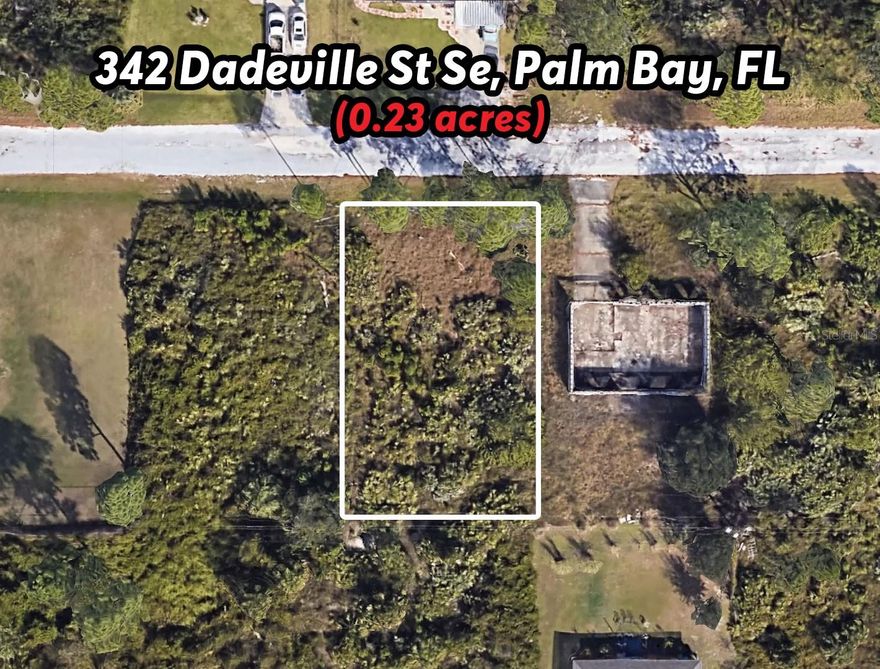 LOCATION LOCATION LOCATION!! Discover the perfect opportunity to build your dream home on this 0.23-acre vacant lot in Palm Bay, Florida, within the thriving Port Malabar community. The lot is currently uncleared and has NO HOA, allowing you to design your home and landscaping to your exact specifications! In a residential neighborhood surrounded by other houses, the lot offers a great sense of community. Palm Bay offers plenty of recreational opportunities, including nearby beaches, parks, and nature preserves. Located just 30 minutes from pristine beaches and less than two hours from Walt Disney World, this community combines convenience and tranquility. Enjoy peaceful surroundings and scenic landscapes in an up-and-coming neighborhood with new homes springing up. Conveniently situated under 10 minutes from a Publix. Near dining, mall, golf courses, schools, the I-95, and Melbourne Orlando International Airport (MLB), this lot offers endless possibilities with no HOA restrictions. ADJACENT LOT ALSO FOR SALE!!!
