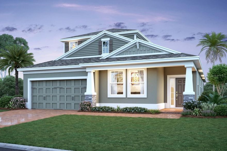 Welcome to 6747 Yellow Warbler Bend in Saint Cloud, FL: a stunning new construction home built by M/I Homes. This single-story home offers 2,092 square foot of well-planned living space, featuring 3 bedrooms, 2 full bathrooms, and a 2-car garage.

The quality of design is evident throughout, with carefully selected finishes and a layout that maximizes both comfort and style. Step inside to discover an inviting open-concept living space that seamlessly connects the main areas of the home, creating a warm and functional environment for everyday living and entertaining.

The spacious flex room has endless possibilities and can be used as a formal dining, a home office, or whatever your family's needs. Your owner's suite features an en-suite bathroom with a double sink vanity, a separate tub and shower, and a large walk-in closet.

This home is nestled within a welcoming neighborhood that offers a peaceful setting with convenient proximity to parks, making it easy to enjoy outdoor recreation and nature. The surrounding area provides a friendly atmosphere where neighbors can connect and enjoy the benefits of a well-established community.

Every detail of this home reflects the craftsmanship and attention to quality that M/I Homes is known for, offering a fresh and move-in-ready living experience designed with today's homeowner in mind.