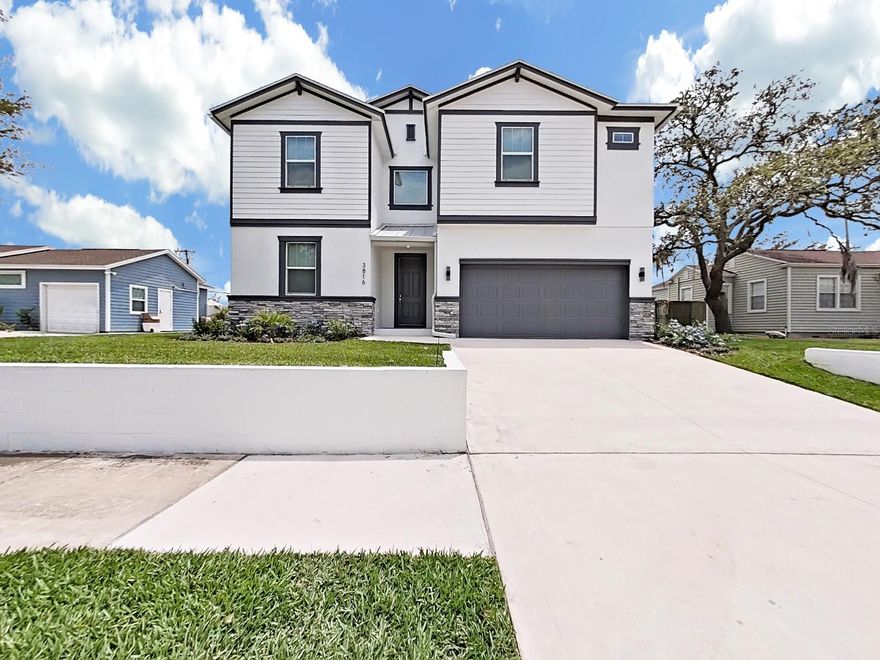 New home in the Grady, Coleman, Plant school districts minutes from Midtown, Downtown, Hyde Park, shopping, restaurants, bars, and every other amenity Tampa has. Inside this home is 3780 ft feet with 5 bedrooms, 4 full bathrooms as well as a giant loft. This home has plenty of storage and a good size bedroom and full bathroom on the first floor. The yard is massive and has plenty of space for any of your needs. This home has never been lived in and finished construction this month. Come see this home today before it is too late.