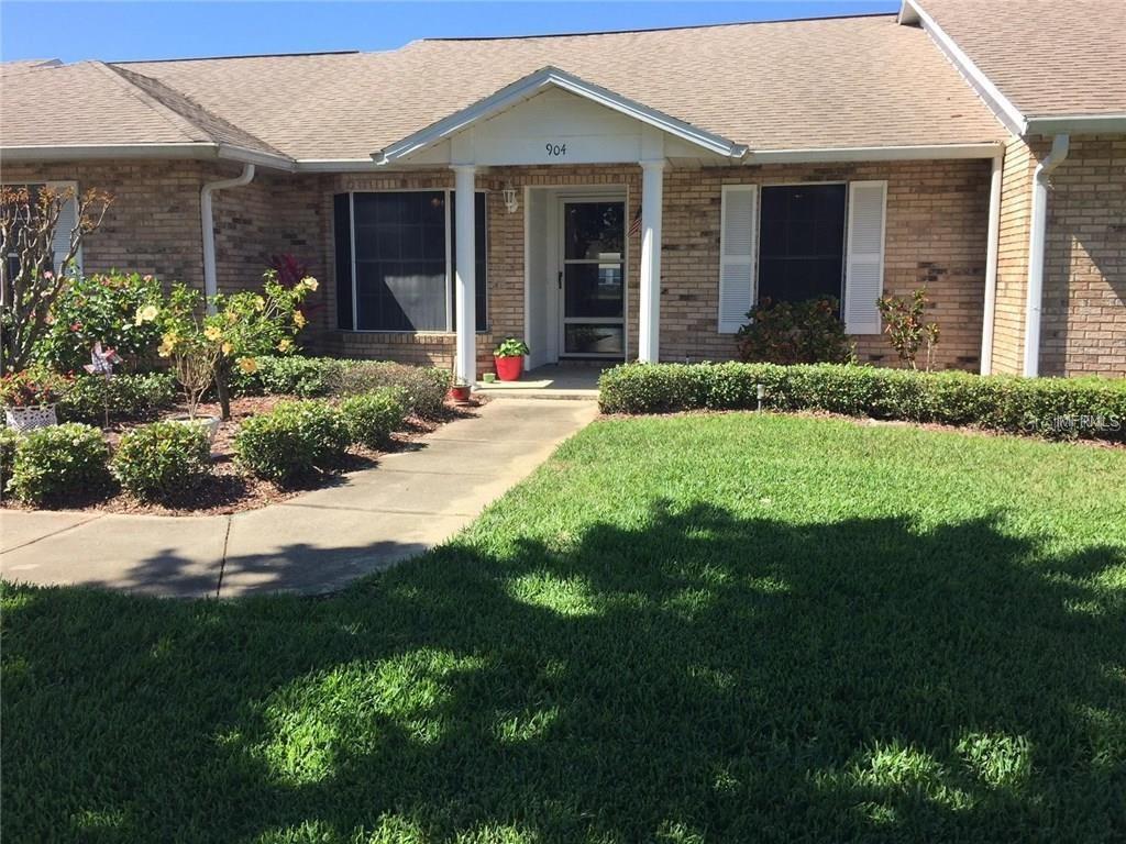 Rare opportunity to own this Charming 2BR/2BA villa in the heart of St. Cloud. This well-maintained home features a beautiful brick exterior, high interior ceilings, and a newly installed skylight that fills the space with natural light. A whole-house water filtration system, plus roof and A/C replacements in 2022, offers comfort and peace of mind. The spacious Florida room is perfect for relaxing or entertaining. Enjoy a 2-car carport with an exterior storage closet, and beautifully manicured grounds that create a warm, welcoming atmosphere. Just a short walk to scenic Lakeshore Park, where you’ll enjoy lakefront views, a splash pad, BBQ grills, picnic areas, beach volleyball, playground, fishing, boating, and over 2 miles of bike paths..Convenient Access to The FL Turnpike, Hwy 192, Orlando Int’l Airport, Area Attractions, Schools, Shopping, Restaurants and More. The Association maintains the exterior painting, landscaping, and parking area.**RESIDENTS ONLY. Cannot be rented** This Home Has Been Beautifully Maintained and Is Ready for New Owners..WON'T LAST!!