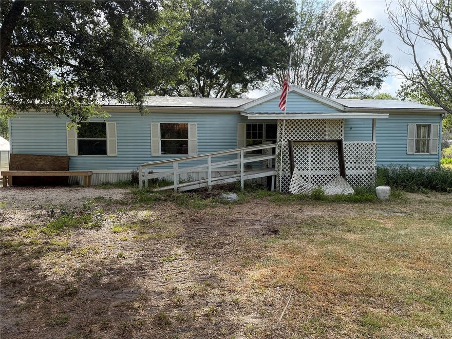 Come and make this lot your own vision. The manufactured home will need a full remodel, or just haul away and start over.