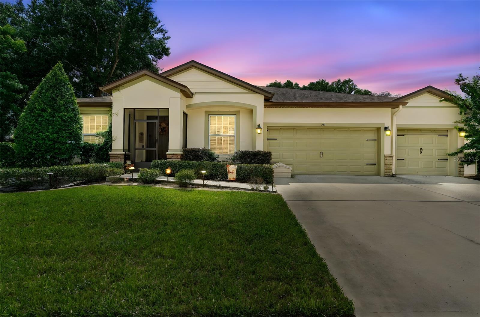 DELAND: NEW ROOF 2022 | AC 2023 | POOL PUMP 2021 | WHOLE HOUSE GENERATOR: Nestled in the desirable Wellington Woods community, this stunning 4-bedroom, 3-bathroom pool home offers over 3,000 sq. ft. of comfortable living on a spacious .27-acre lot. From the moment you arrive, you’ll be impressed with the curb appeal and thoughtful design that continues throughout the interior. The front Offers a Screened porch-A great spot to wave at neighbors and enjoy your morning coffee.
Step inside to find a formal living and dining room perfect for entertaining, along with a large family room featuring a warm wood-accent wall. The open kitchen is designed for both style and function, boasting granite counters, stainless steel appliances, abundant cabinetry, and generous counter space.
The primary suite is a true retreat with a tray ceiling, ceiling fan, and a spa-like en suite bathroom complete with dual vanities, a walk-in shower, garden tub, and a spacious walk-in closet. Additional bedrooms are generously sized, and two extra guest bathrooms ensure plenty of convenience for family and visitors. A dedicated office provides the perfect spot for working from home, while the inside laundry room with extra storage adds everyday practicality.
Outside, enjoy Florida living at its best with a screened-in pool and expansive outdoor living space overlooking the private backyard. The 3-car garage offers ample room for vehicles, storage, and hobbies. The Whole house generator kicks in a keeps the house cool and lit up during power outages ($7,000 system). It connects to the natural gas that the house already has and runs continuously until the power comes on.
Located close to shopping, dining, schools and with easy access to I-4 for a quick commute, this home combines comfort, convenience, and lifestyle in one perfect package.