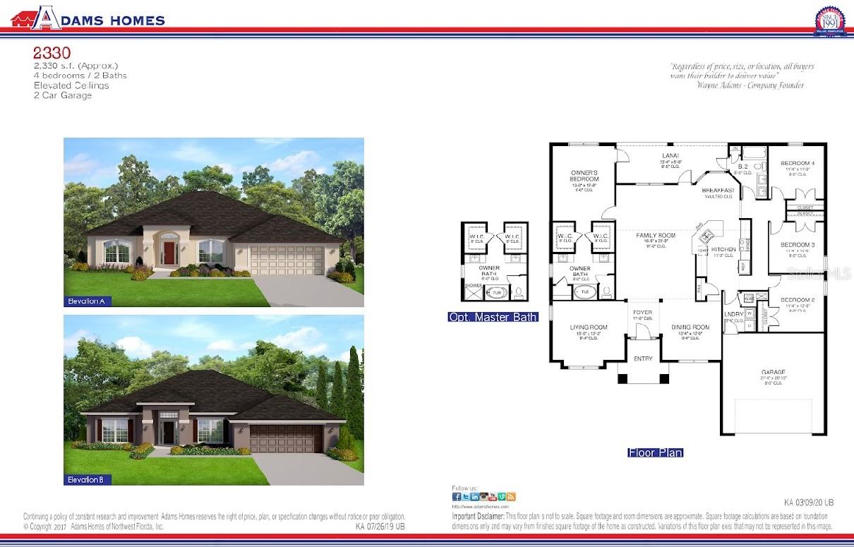 Under Construction. The 2330 floor plan offers a formal dining room that leads to a breakfast-bar kitchen with open sight lines to the family room. Fall in love with the 2330's bay window dining nook, designated mud room, and secluded master suite. Granite in Kitchen & baths, as well as a stunning Level 2 tile. Many other floor plans available. Call for an appointment today!