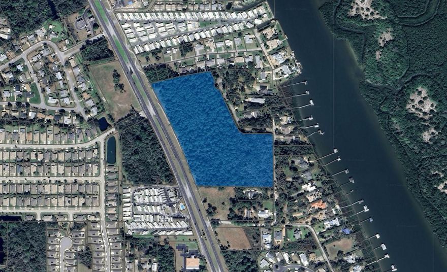 Prime commercial development site with 1,000 feet frontage on US 1. 14.5 AC mixed zoning: B3 (8.03 ac) / R1 (4.41 ac) / Conservation Easement (2.01 ac). Rear R1 zoned area can be used for stormwater management. Water available and sewer nearby.