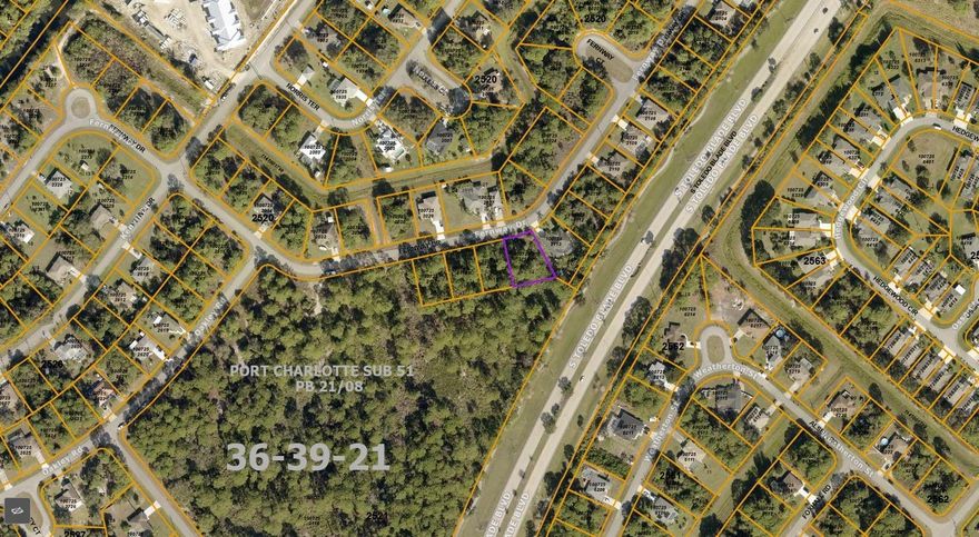 Right off of S Toledo Blade Blvd, easy access! Corner lot = larger lot! For directional reference, the house to the left is 4240 FERNWAY DR NORTH PORT FL, 34288 so you can use that for directions to the property. Build today!
