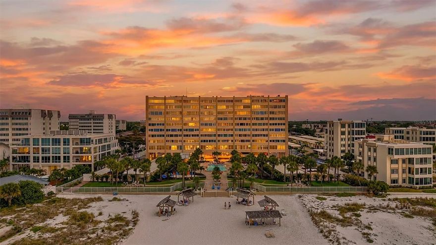 Spacious and inviting, this TRUE 3-bedroom, 5th-floor end-unit condominium is located directly on Siesta Key’s world-renowned quartz crystal sand beach and offers sweeping west-facing Gulf and Crescent Beach views from Point of Rocks to northern Siesta Key. Enjoy water views from every room in this updated, move-in-ready residence that comes fully turnkey furnished—just bring your suitcase and start enjoying the beachfront lifestyle. Featuring IMPACT windows and doors for peace of mind, this coastal retreat is nestled within the desirable Horizons West, a Gulf-to-Bay resort set on over 7 beautifully landscaped acres. Amenities include 300 feet of deeded beach access with cabanas, a beachside pool and spa, grilling areas, a second pool by the clubhouse, and a private Intracoastal Waterway park with day dock ideal for fishing, picnicking, or watching boats pass by. Launch kayaks and paddleboards from the bayside to explore the mangroves, or hop on the free Siesta Key trolley to experience the island’s exceptional dining, shopping, and entertainment.