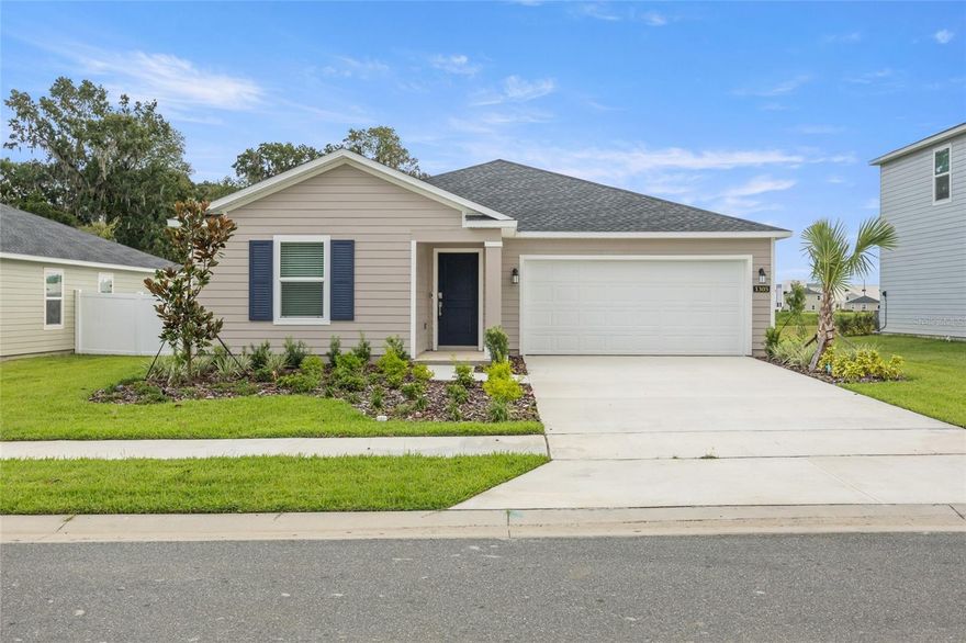 Full lawn/exterior maintenance included! Brand new 3 bedroom, 2 bath home in Heath Preserve – be the first to live here. This thoughtfully designed home is located just 5 minutes from the World Equestrian Center, with easy access to I-75, shopping, dining, and all the best that Ocala has to offer. Inside, you’ll find an open layout that connects the living and dining spaces to a stylish kitchen with a large island, breakfast bar, and modern stone countertops. A washer and dryer are included for your convenience, and the home features tile floors in the main areas with soft carpet in the bedrooms. Set in a family-friendly community, Heath Preserve offers a welcoming environment with plenty of areas for walking and enjoying the outdoors. The property itself backs up to a peaceful natural view with no rear neighbors, providing added privacy and tranquility. With modern finishes, great location, and community lifestyle, this home is the perfect blend of comfort, convenience, and charm.