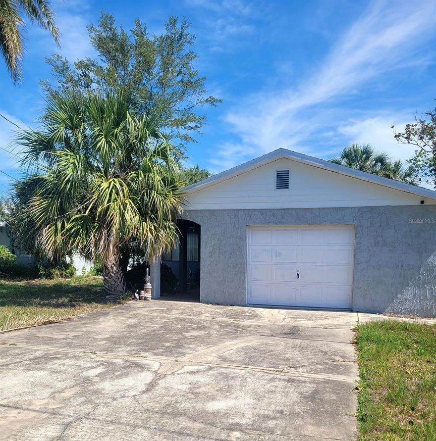 Nestled in the highly sought-after waterfront community of Hernando Beach, this southern-facing property offers sailboat direct access to the Gulf of Mexico from the deep and wide Sanchez Canal. Situated on a rare double lot, this 2-bedroom, 2-bath home presents an incredible opportunity to create your dream coastal retreat. The home was impacted by two hurricanes and is being offered as an open slate for renovation or redevelopment. Major updates already completed include the electrical system raised 4 feet to meet code requirements and a brand-new A/C installed in 2024, which has remained running to help maintain the home and prevent mold. With plenty of room to expand, design a new living space, or build your custom waterfront dream home. Enjoy breathtaking sunsets, boating, fishing, and the relaxed waterfront lifestyle that makes Hernando Beach so desirable. Hernando Beach is a truly Florida community bordered by Weeke Wachee Preserve and Springs. Walking distance or gulf cart ride to several unique restaurants.  No HOA or CDD fees. Possibles are endless on this home.  Call and check out this home and watch dolphins and manatee swim by your dock! and the gorgeous sunrise and sunset.