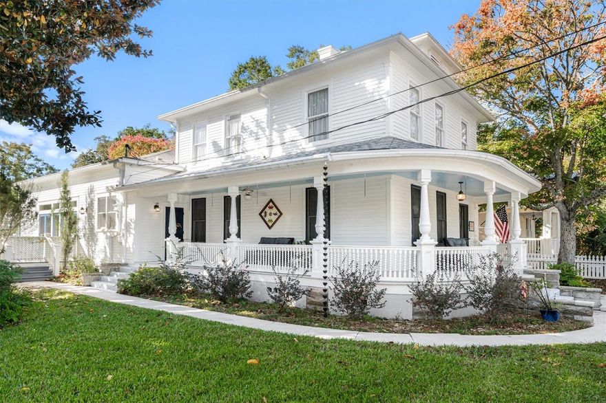 Timeless Elegance Meets Modern Luxury in the Heart of St. Augustine! Welcome to 31 Cincinnati Avenue, a Rare Opportunity to Own a Piece of St. Augustine’s History. Built in 1910 and Thoughtfully Expanded in 2015, This Classic Residence Offers Nearly 2,700 Square Feet of Refined Living Space on a .30-Acre Double Lot in Sought-After Uptown, Just a Pleasant Stroll from Historic Downtown. The Property is Also Short-Term Rental Eligible, Making It Equally Ideal as a Private Estate or Luxury Investment. Inside, Soaring Ceilings, Original Yellow Heart Pine Floors, and Artisan-Crafted Trim Celebrate the Home’s Historic Roots, While Modern Enhancements Provide Every Contemporary Comfort. The Foyer Showcases an Elegant Bay Window and Period Woodwork, Leading to a Sweeping Staircase and Light-Filled Interiors. The Gourmet Kitchen is a Chef’s Dream, Featuring Custom Cabinetry, a Spacious Island, Professional-Grade Italian 6-Burner Gas Range with Griddle and Double Ovens, Wine Refrigerator, and a Generous Walk-In Pantry. A Dutch Door, From the Kitchen, Opens to the Expansive Wraparound Porch, Creating Seamless Indoor-Outdoor Living. The Adjoining Family Room Boasts a Dramatic Cathedral Ceiling, Floor-To-Ceiling Built-Ins and French Doors with Transom Windows. The First-Floor Primary Suite Offers a Private Retreat with Soaring 13’+ Ceilings, a Spa-Inspired Bath with Soaking Tub and Spacious Walk-In Shower, Dual-Basin Vanity and Three Generous Closet Spaces. Upstairs, Two Spacious Bedrooms Share a Beautifully Remodeled Bath with a Jetted Bathtub/Shower and Custom Vanity. Outdoors, The Fully Fenced and Gated Yard Provides Privacy and Charm Featuring an Incredible Magnolia Tree Dated Back to the 1800’s, Complete with An Oversized Two-Car Concrete Block Garage with Abundant Storage and Rear Alley Access. Additional Highlights Include a Newer Architectural Shingle Roof, Updated Electrical and Plumbing as Well as a Transferable Termite Bond for Peace of Mind. With Its Perfect Blend of Historic Craftsmanship and Modern Sophistication, This Residence is a True Gem in One of Florida’s Most Storied Cities.