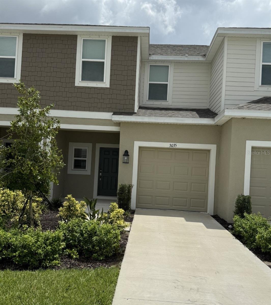 Brand new, never lived in beautiful Townhome in Azario with 1,373 square feet of living space, three bedrooms, two and a half baths, and a one-car garage. This open floor plan fosters seamless interaction between the kitchen, dining, and living space. The large island serves as a central hub for food preparation and casual dining. The first level also includes a half bath and a spacious outdoor patio. Upstairs, you'll find two bedrooms with a full bath and a spacious primary suite with a walk-in closet and double vanity bathroom. The conveniently located laundry area is also on the second floor. Ample storage is available throughout, including under-stair storage, a large pantry, a linen closet, and three bedroom closets. Make your appointment today.