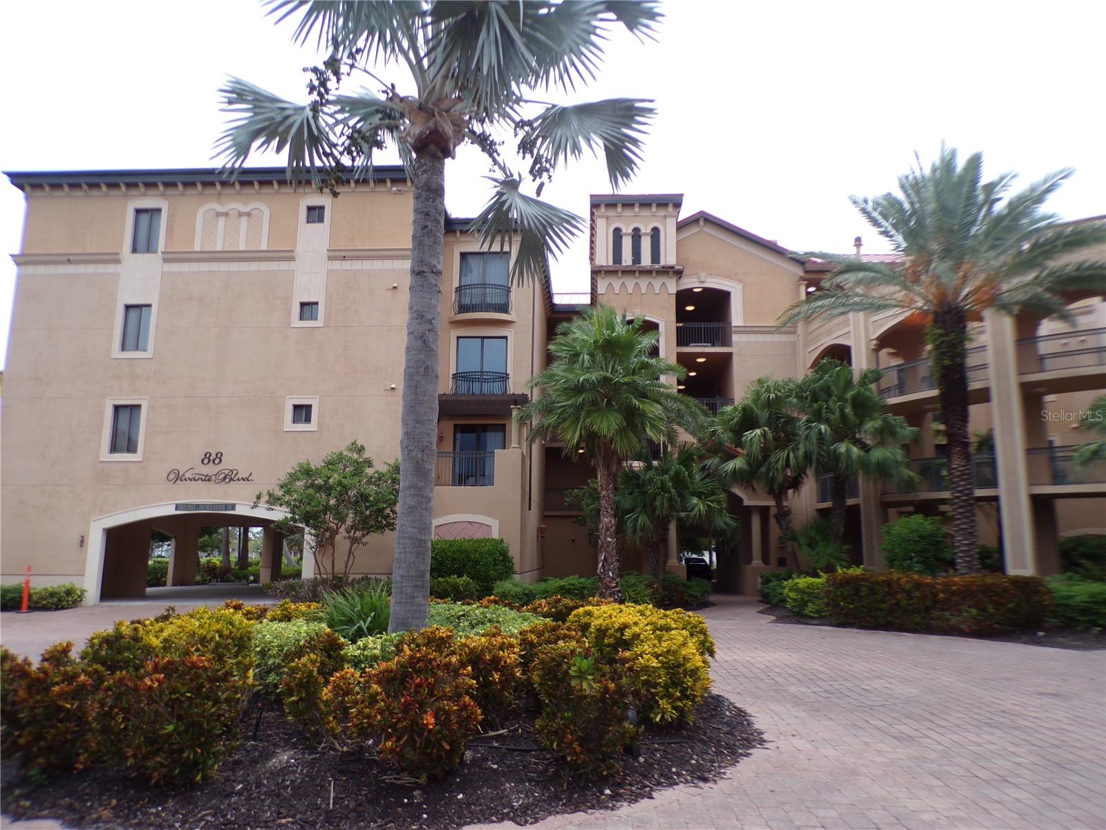 ANNUAL RENTAL! GORGEOUS, top floor, completely furnished corner unit available in the resort-style gated Vivante community. Bright and airy living that has a panoramic view overlooking the Charlotte Harbor This unit offers luxurious touches throughout. Spectacular tile floors throughout. Walking distance to Ponce de Leon Park for sunsets on the beach and the Peace River Wildlife Refuge. Good base for outdoor activities, including tennis, kayaking, biking, fishing and birding. Open and split bedroom floor plan with living and dining room, kitchen, breakfast nook, laundry, master suite, and guest suite. 10’ ceilings. Master bedroom suite has access to the lanai, master bath has a jetted tub, walk-in shower and dual vanity. Laundry room is centrally located between both bedrooms. Granite counter tops throughout kitchen and bathroom areas. All doors/windows have high impact glass Two assigned covered parking spots included and the building is serviced with 2 elevators. Meticulously maintained. Mediterranean resort style buildings surround lush, garden landscaping, lakes, ponds, and fountains. Amenities include heated infinity and lap pools, cabana with barbecues, poolside gas fire pit, 6 clay tennis courts, clubhouse with full work-out and aerobic facilities, professionally staffed spa, plus sauna and steam rooms, entertainment & game rooms, computer lounge & library. AVAILABLE 3 MONTHS SEASONAL $4500