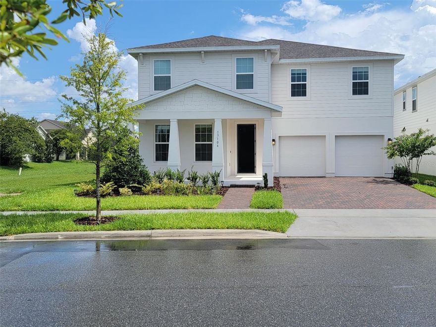 Explore the WINTERSET model from Ryan Homes of the Sanctuary at Lakes of Windermere, a corner unit, this 5- bedroom, 4.5 bathroom in Windermere combines the modern elegance, and a touch of magic with its a DISNEY Fireworks view, offering a lifestyle of unparalleled comfort. Upon entering, you are greeted by those who appreciate a dedicated workspace, the home includes a spacious office and a serene atmosphere, allowing for maximum productivity while working from home. The expansive living room boasts soaring ceilings, allowing natural light to cascade through the large windows, creating an airy and inviting ambiance. The gourmet kitchen is a chef's dream, featuring stainless steel appliances, a large cabinetry, and a spacious island with granite countertops. The adjacent formal dining room is perfect for hosting intimate gatherings or grand dinner parties. The master suite is offering a sanctuary of tranquility, a enormous shower, and dual vanities. Each of the remaining four bedrooms is generously sized, providing comfort and privacy for family and guests. The highlight of the outdoor space is the breathtaking view of the nightly Disney fireworks display, visible from the comfort of your own home. This feature creates a magical atmosphere and makes every evening a celebration.