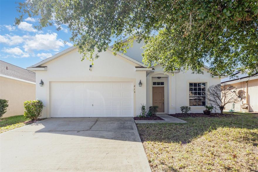 One or more photo(s) has been virtually staged. 3-Bedroom Home in Gated Sunset Ridge – Prime Location Near Disney!
Welcome to this beautiful 3-bedroom, 2-bath home with a 2-car garage in the highly desirable gated community of Sunset Ridge. Impeccably maintained and move-in ready, this home offers a comfortable split bedroom floor plan with tile and carpet flooring throughout. The bright, open kitchen features ample cabinetry, Corian countertops, a breakfast bar, closet pantry, and a charming dinette that overlooks the spacious family room—perfect for entertaining or family gatherings.
Sliding glass doors lead to a fully fenced backyard, offering privacy and space for outdoor enjoyment. The primary suite includes a walk-in closet and ensuite bath, providing a peaceful retreat.
Ideally located just 3 minutes from I-4 and 12 miles from Disney, this home places you near Posner Park and Posner Village, filled with shopping, dining, and entertainment options such as Target, Marshalls, Ross, BJ’s, Chick-fil-A, and more. You’ll also find nearby supermarkets, schools, and medical facilities for everyday convenience.
Whether you’re searching for a primary residence, vacation getaway, or investment property, this home offers the perfect blend of comfort, location, and value. Don’t miss this opportunity—schedule your private showing today!