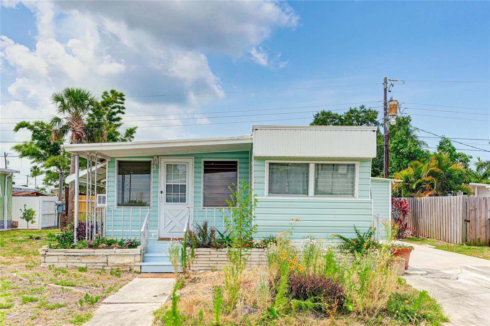 Your property in paradise awaits. Discover the epitome of style and convenience in this newly remodeled 1 bed, 1 bath mobile home! With 680 square feet of beautifully appointed living space, this property is an ideal retreat offering simple pleasures and comfort. Step into a fresh ambiance with new drywall and paint throughout. Being sold completely furnished with nice touches, the home features a lovely living room off the newly remodeled kitchen. The bathroom features new flooring and paint making it perfect for you or guests. Storage is plentiful with not one, but two sheds, perfect for tools, hobbies, or an extra space to store your belongings. The double lot invites you to cultivate a green thumb or simply appreciate the serene outdoor setting. As an incredible bonus, this home is sold turnkey furnished with a new water heater and all the electric redone as of Dec 2023, making your transition as seamless as possible. This peaceful neighborhood boasts of low HOA fees (only $134 a month!), you owning the land, and a lovely clubhouse with recreational facilities. This listing represents not just a home, but a lifestyle for sale. Don't miss the chance to own this gem – schedule a visit today!